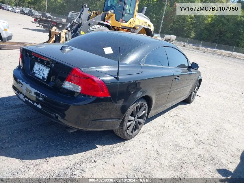 2011 Volvo C70 T5 VIN: YV1672MC7BJ107950 Lot: 40239336