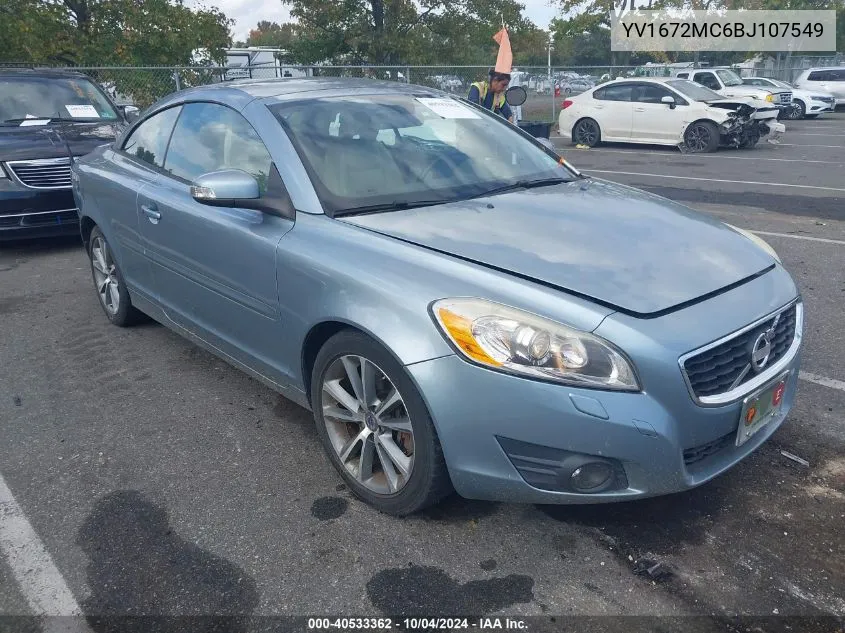 2011 Volvo C70 T5 VIN: YV1672MC6BJ107549 Lot: 40533362