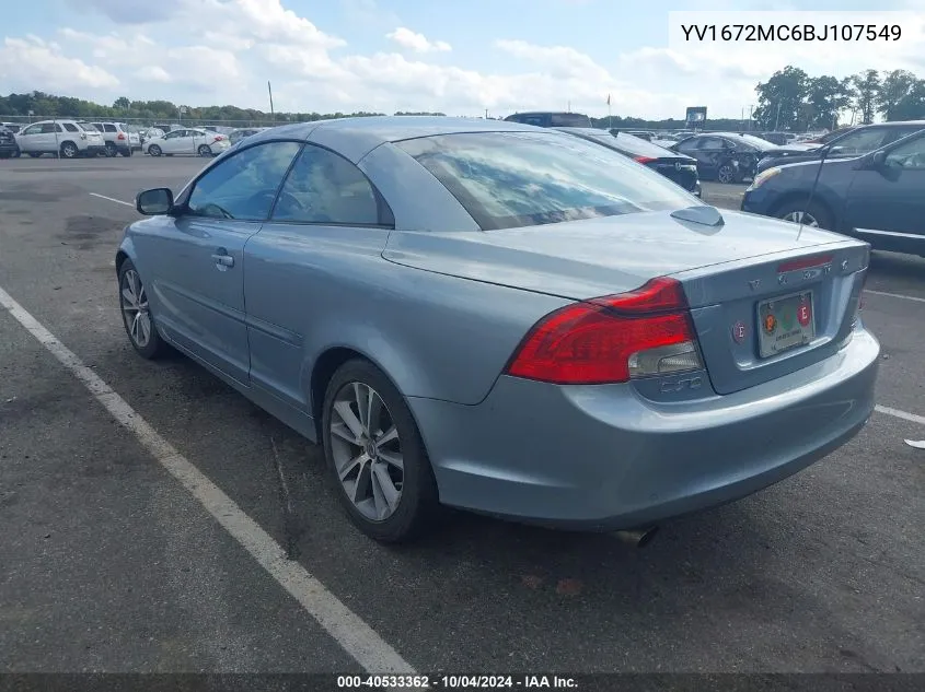 2011 Volvo C70 T5 VIN: YV1672MC6BJ107549 Lot: 40533362