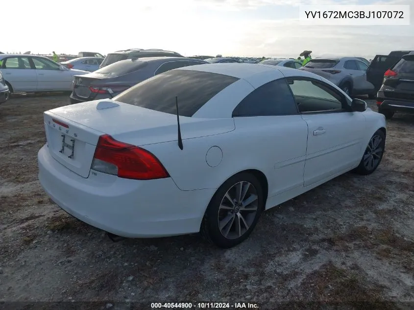 2011 Volvo C70 T5 VIN: YV1672MC3BJ107072 Lot: 40544900