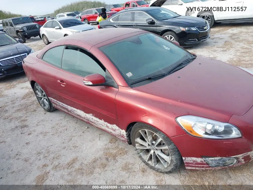 2011 Volvo C70 T5 VIN: YV1672MC8BJ112557 Lot: 40569899