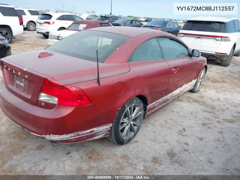 2011 Volvo C70 T5 VIN: YV1672MC8BJ112557 Lot: 40569899