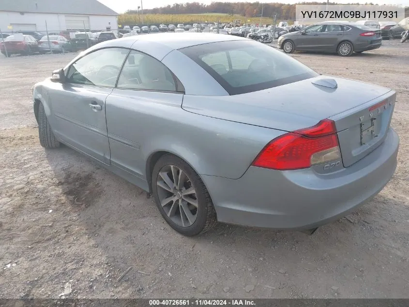 YV1672MC9BJ117931 2011 Volvo C70 T5