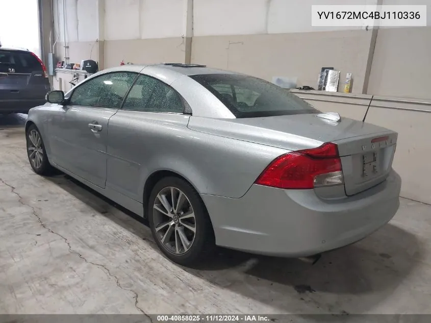 2011 Volvo C70 T5 VIN: YV1672MC4BJ110336 Lot: 40858025