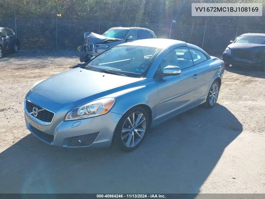 2011 Volvo C70 T5 VIN: YV1672MC1BJ108169 Lot: 40864246