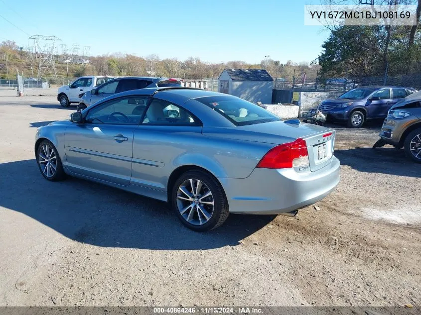 2011 Volvo C70 T5 VIN: YV1672MC1BJ108169 Lot: 40864246