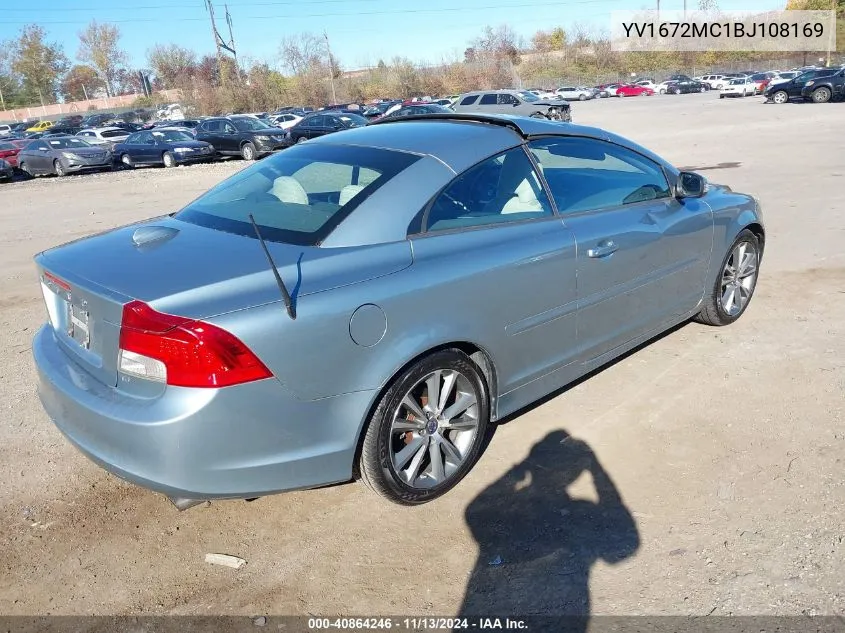 2011 Volvo C70 T5 VIN: YV1672MC1BJ108169 Lot: 40864246