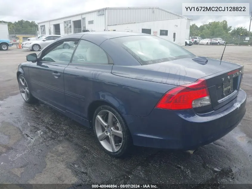 2012 Volvo C70 T5/T5 Platinum/T5 Premier Plus VIN: YV1672MC2CJ128822 Lot: 40046894