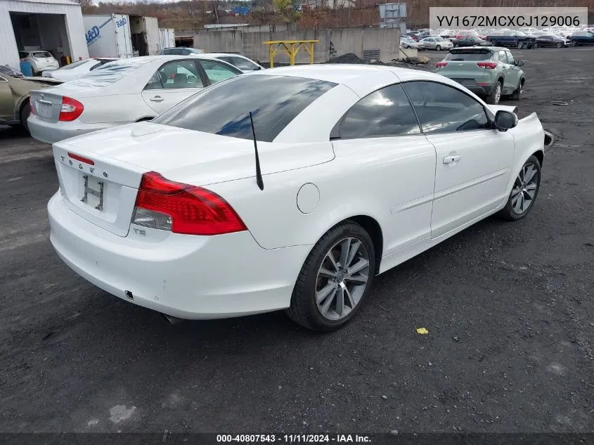 2012 Volvo C70 T5/T5 Platinum/T5 Premier Plus VIN: YV1672MCXCJ129006 Lot: 40807543