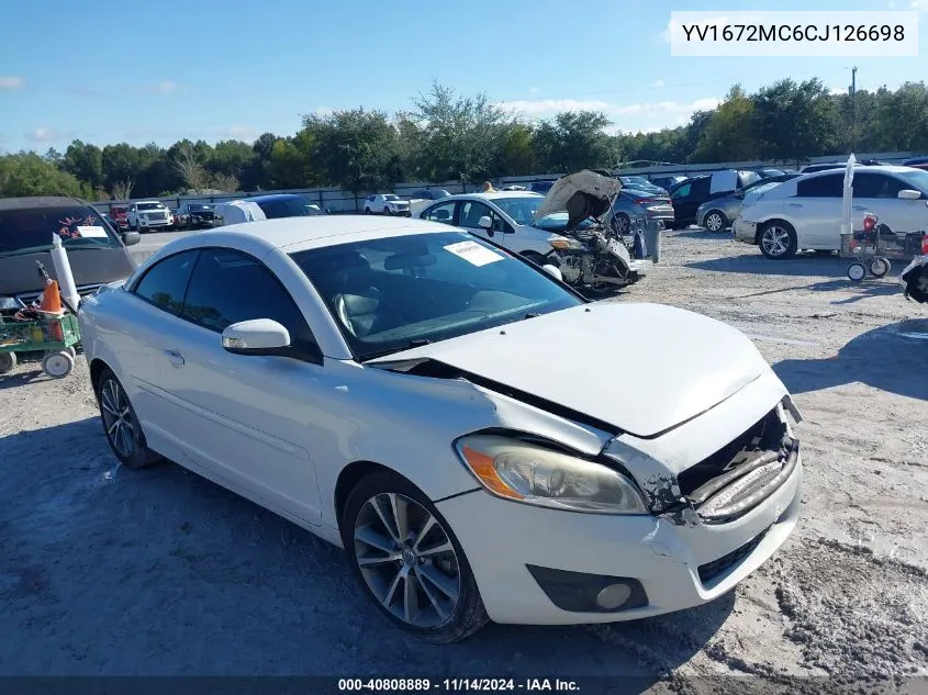 2012 Volvo C70 T5/T5 Platinum/T5 Premier Plus VIN: YV1672MC6CJ126698 Lot: 40808889