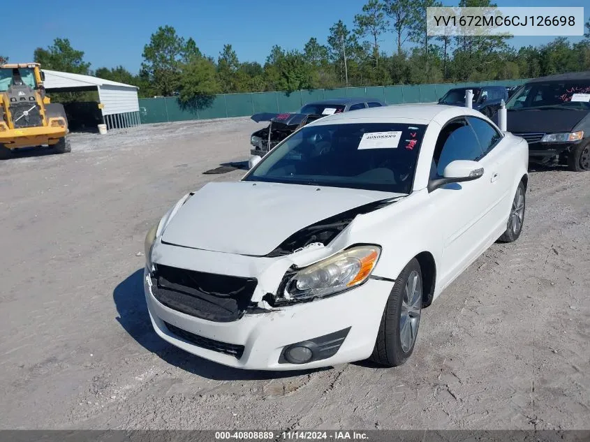 2012 Volvo C70 T5/T5 Platinum/T5 Premier Plus VIN: YV1672MC6CJ126698 Lot: 40808889