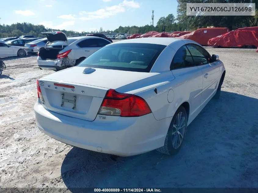 2012 Volvo C70 T5/T5 Platinum/T5 Premier Plus VIN: YV1672MC6CJ126698 Lot: 40808889