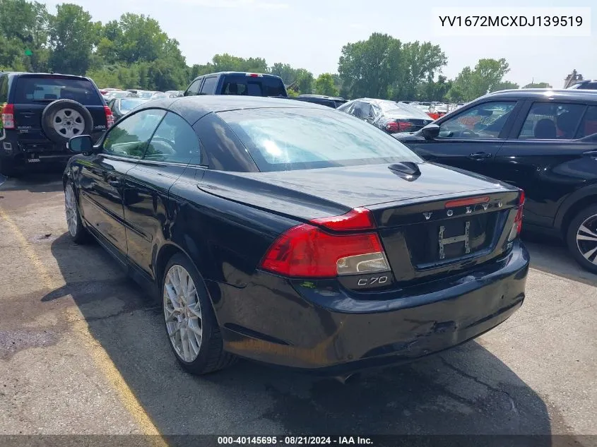 2013 Volvo C70 T5 VIN: YV1672MCXDJ139519 Lot: 40145695