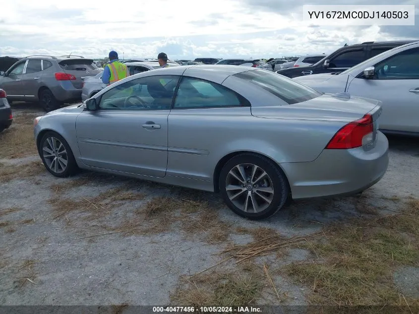 2013 Volvo C70 T5 VIN: YV1672MC0DJ140503 Lot: 40477456