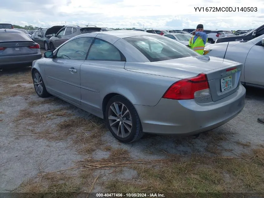 2013 Volvo C70 T5 VIN: YV1672MC0DJ140503 Lot: 40477456