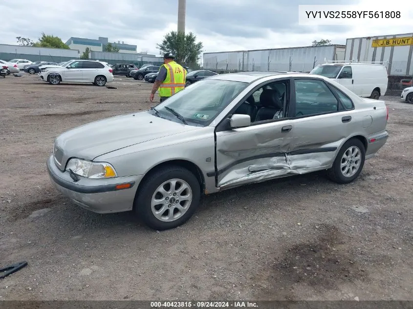 2000 Volvo S40 A/As VIN: YV1VS2558YF561808 Lot: 40423815