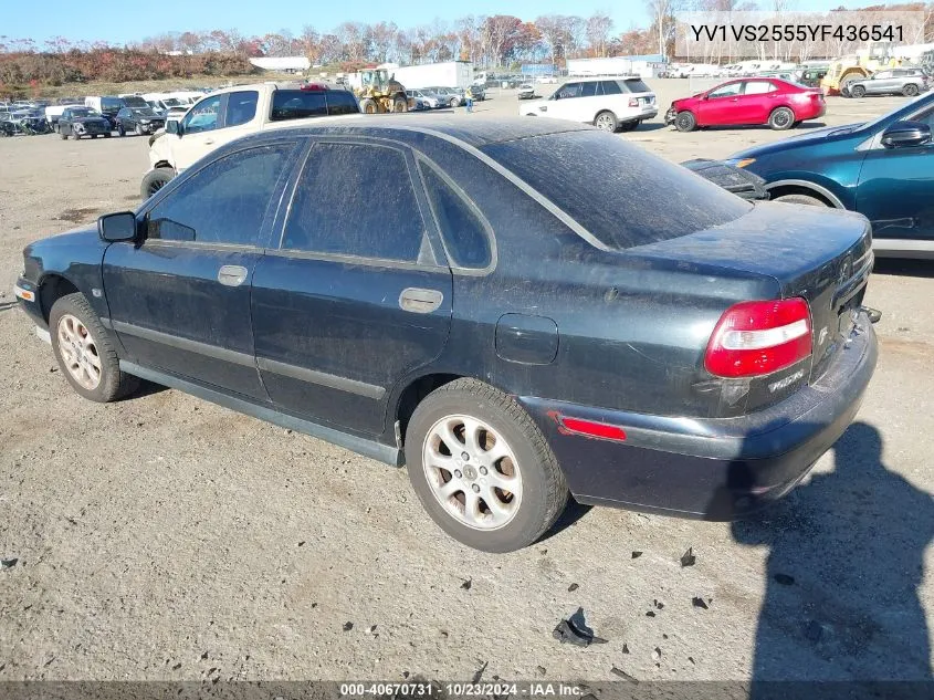 2000 Volvo S40 A/As VIN: YV1VS2555YF436541 Lot: 40670731