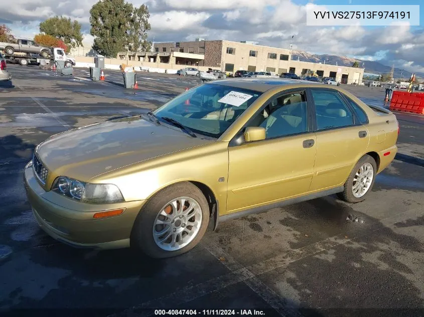 2003 Volvo S40 A VIN: YV1VS27513F974191 Lot: 40847404