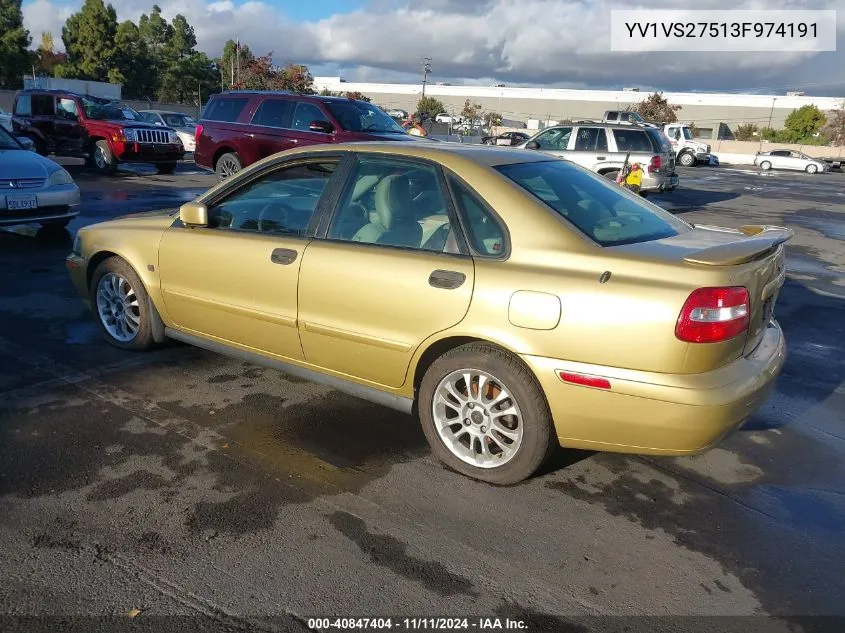 2003 Volvo S40 A VIN: YV1VS27513F974191 Lot: 40847404