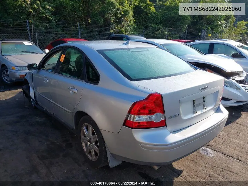 YV1MS682242026060 2004 Volvo S40 T5