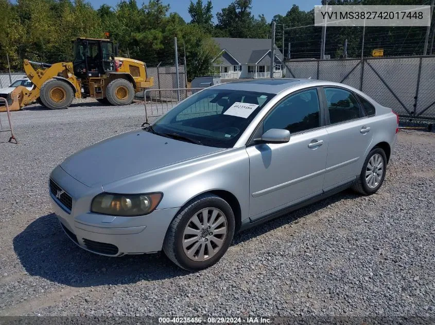 2004 Volvo S40 2.4I VIN: YV1MS382742017448 Lot: 40235486