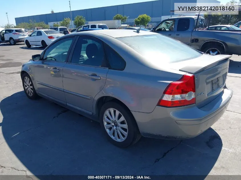 2004 Volvo S40 2.4I/2.4I A Sr (New) VIN: YV1MS382142018160 Lot: 40307171