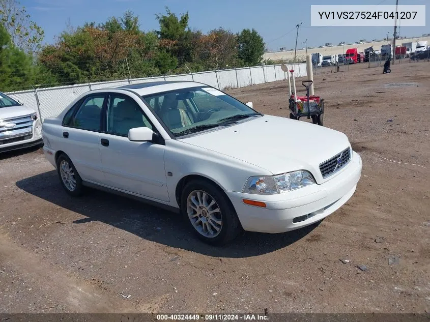 2004 Volvo S40 A/Lse VIN: YV1VS27524F041207 Lot: 40324449