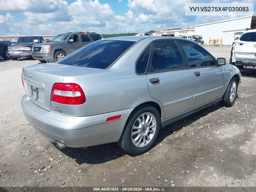 YV1VS275X4F030083 2004 Volvo S40 A/Lse