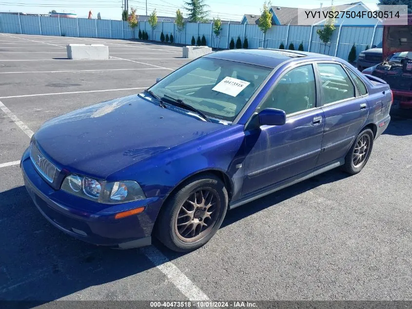 YV1VS27504F030514 2004 Volvo S40 A/Lse