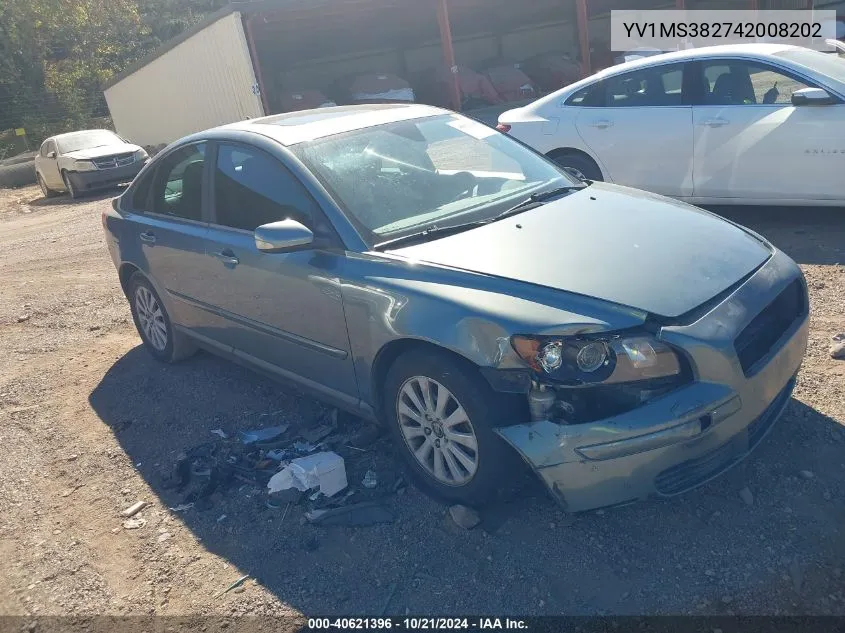 2004 Volvo S40 2.4I VIN: YV1MS382742008202 Lot: 40621396