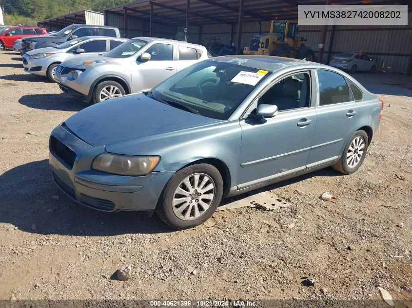 2004 Volvo S40 2.4I VIN: YV1MS382742008202 Lot: 40621396