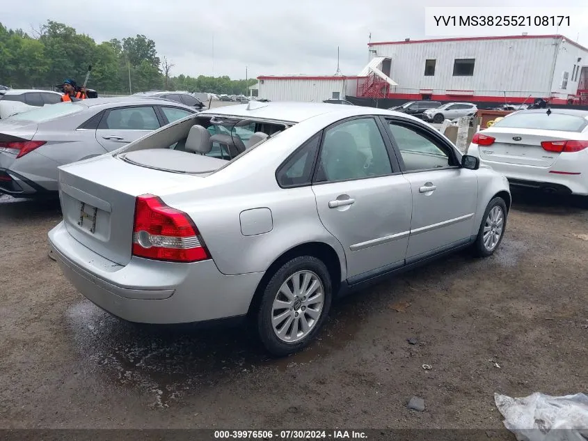 2005 Volvo S40 2.4I VIN: YV1MS382552108171 Lot: 39976506