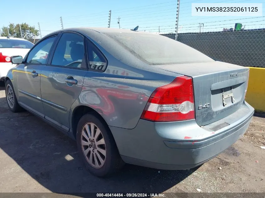 2005 Volvo S40 2.4I VIN: YV1MS382352061125 Lot: 40414484