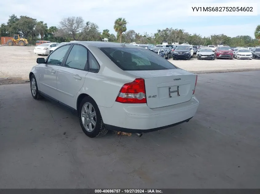 2005 Volvo S40 T5 VIN: YV1MS682752054602 Lot: 40696757