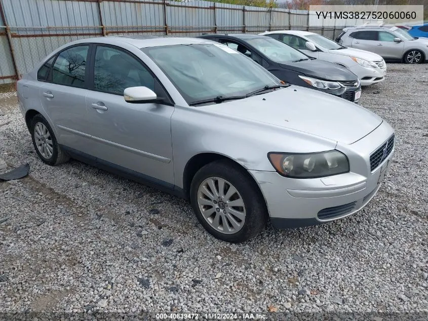 2005 Volvo S40 2.4I VIN: YV1MS382752060060 Lot: 40839472