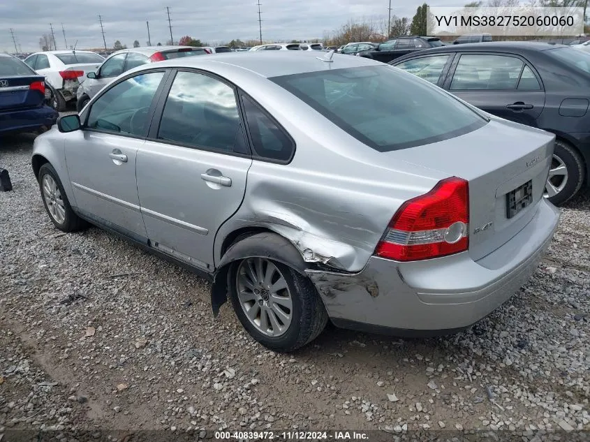 2005 Volvo S40 2.4I VIN: YV1MS382752060060 Lot: 40839472