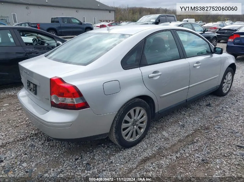 2005 Volvo S40 2.4I VIN: YV1MS382752060060 Lot: 40839472