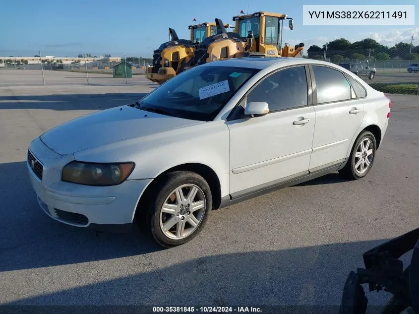 2006 Volvo S40 2.4I VIN: YV1MS382X62211491 Lot: 35381845