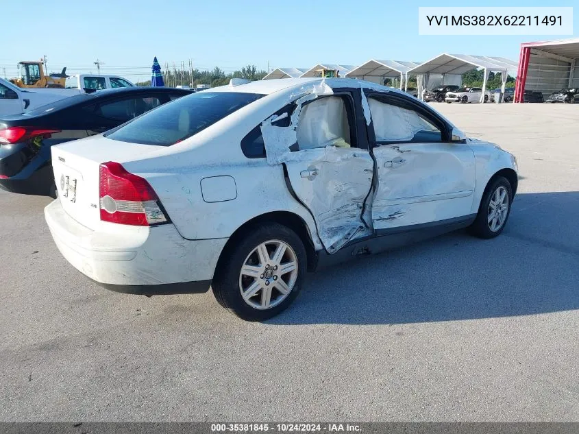 2006 Volvo S40 2.4I VIN: YV1MS382X62211491 Lot: 35381845