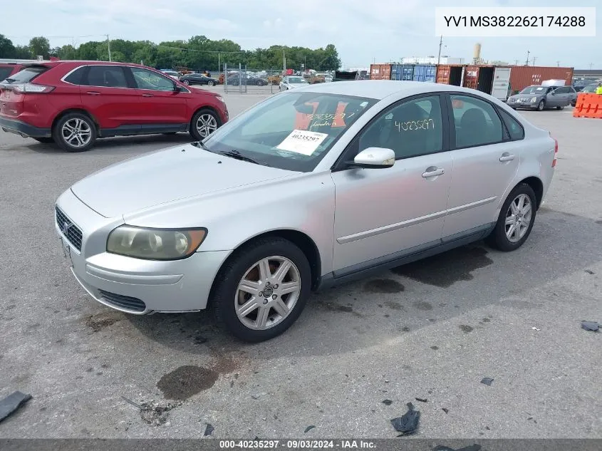 2006 Volvo S40 2.4I VIN: YV1MS382262174288 Lot: 40235297