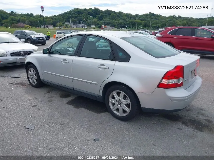 2006 Volvo S40 2.4I VIN: YV1MS382262174288 Lot: 40235297