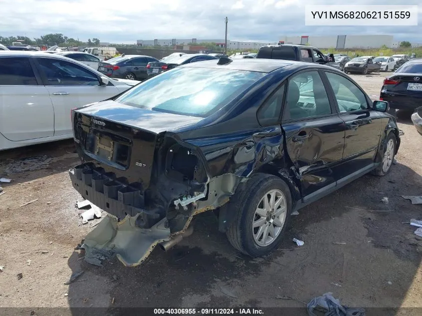 YV1MS682062151559 2006 Volvo S40 T5