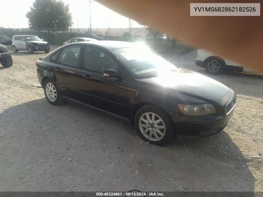 2006 Volvo S40 T5 VIN: YV1MS682862182526 Lot: 40324661