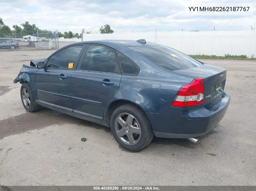 2006 Volvo S40 T5 VIN: YV1MH682262187767 Lot: 40385290