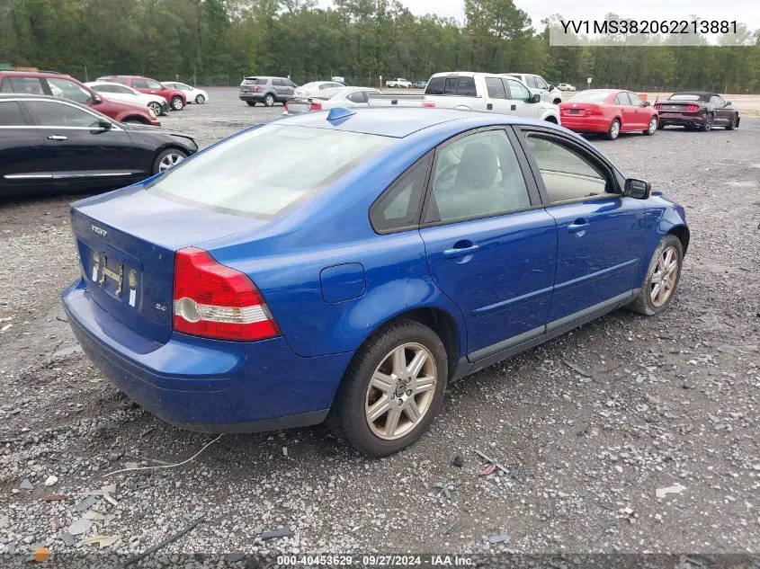 2006 Volvo S40 2.4I VIN: YV1MS382062213881 Lot: 40453629