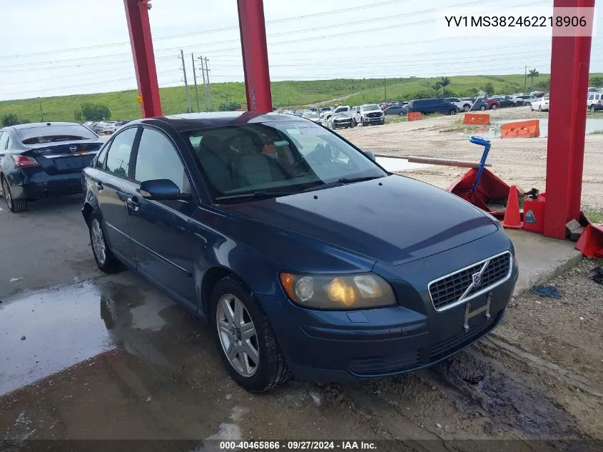 2006 Volvo S40 2.4I VIN: YV1MS382462218906 Lot: 40465866