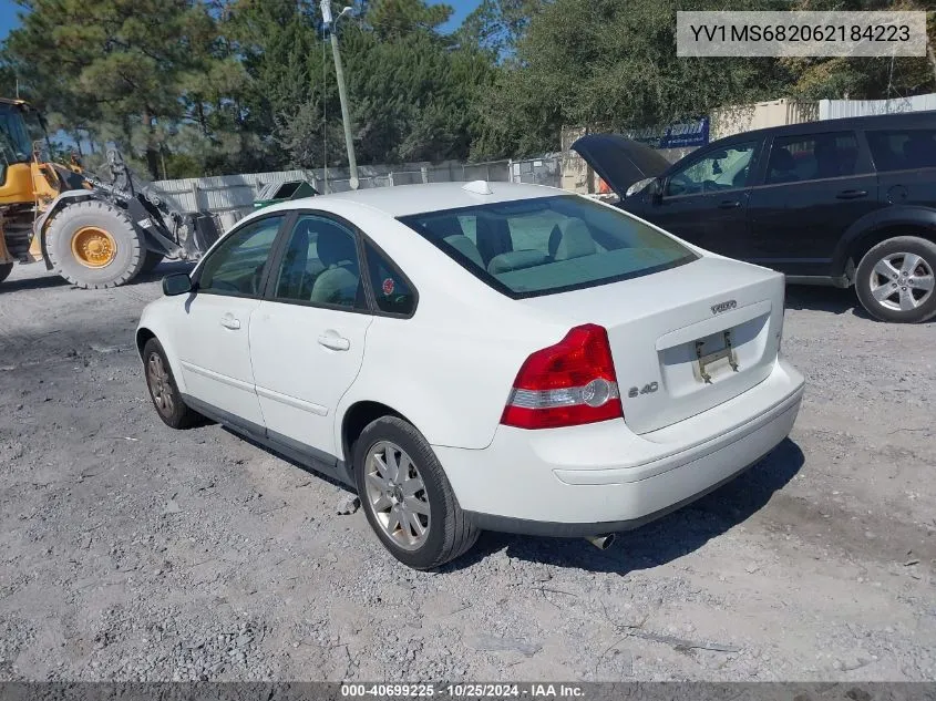 2006 Volvo S40 T5 VIN: YV1MS682062184223 Lot: 40699225