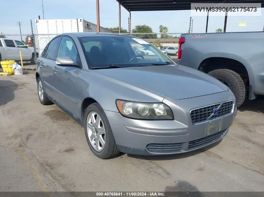 2006 Volvo S40 2.4I/2.4L VIN: YV1MS390662175473 Lot: 40765641