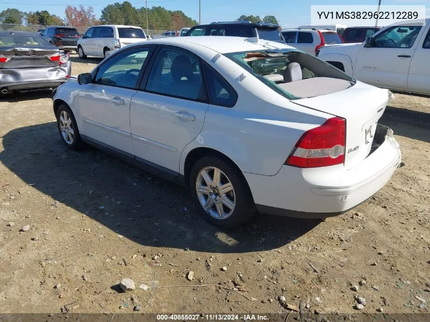 2006 Volvo S40 2.4I/2.4L VIN: YV1MS382962212289 Lot: 40855027