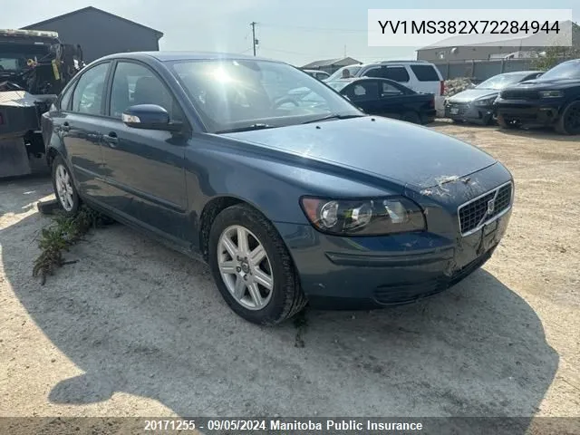 2007 Volvo S40 2.4I VIN: YV1MS382X72284944 Lot: 20171255